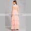 Tiered Belted Gown2017 Elegant Bridal Chiffon Gown Dress shirred tiered layers an attached sash belt HSH6013