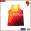 China Manufacturer Sublimation Basketball uniforms jerseys,Men's relax polyester textile Singlets