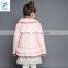 Girls Winter Coat Sweet Style Children Clothes With Pleated Hem 2017 New Design