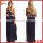 New Style Navy Blue Floral Overlay Maternity Clothes Maxi Dress Wholesale