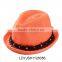 Women straw hat for sale with custom logo on band