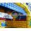 Inflatable yellow jumping castle to kids for fun