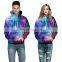 Unisex Realistic 3d Digital Print Pullover Womens Hoodie Hooded Sweatshirt Jackets with Zip