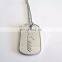 2017 Custom metal cheap personalized blank silver plating embossed logo silver dog tags name tags