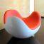 modern creative design fiberglass white ball shaped leisure rocking chairs