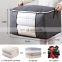 4 Large Capacity Clothes non woven Foldable Storage Bag Organizers with Clear Window for Comforters, Clothes, Blankets, Bedding