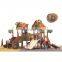 New type fun children outdoor wooden playground big slides for sale