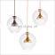 Modern E27 clear glass ball decorative energy saving ceiling pendant lamp
