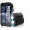 Solar Charger 10000mAh Solar Wireless Charger Solar Power Bank Portable External Solar Battery Pack With 2 LED Light