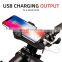 4 in 1-cycle light flashlight Bike horn handlebars Telephone Holder Cycling including mobile power 2000 mAh for smart phone