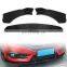 Black three-section design arrives in body kit UNIVERSAL Accessory ABS Universal front bumper lip spoiler