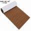 EKEKE 6mm Light Brown Boat Flooring EVA Foam Composite Decking China Synthetic Teak Decking Flooring Outdoor