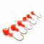 Wholesale Lead Round Fishing Jig Head Hooks 1.75g 3.5g 5g 7g 10g 14g  Assist Squid Jig Fishing Single Gaff Hooks