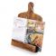 Whitewashed Cutting Board Style Wood Cookbook Stand Holder with Kickstand