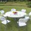 High quality Round Dining room Table outdoor camping wedding party hire plastic folding portable picnic table