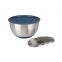 Hot selling Stainless steel salad bowl beat eggs basin with silicone lid grater mixing bowl set with handle