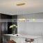 Hot Sell Creative Metal Pendant Light New Modern Design Long Strip Linear LED Chandelier for Bedroom