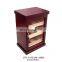 Matte single glass door 3 trays Box Spanish Cedar Wooden cabinet Cigar display Humidor for cigar collection storage