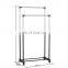 Stainless steel clothes rack double pole telescopic clothes rack on both sides floor clothes rack