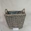 Square Wicker garden baskets set of two willow flower basket cheap price