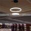 modern simple design three circle acrylic led pendant light for indoor living room dining room restaurant hotel