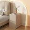 Cream Style Bedside Table Solid Wood Storage Cabinet