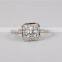High quality 925 silver engagement ring with clear zircon for lady made in china