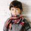 Wholesale Warm Acrylic Jacquard Checked Plaid Baby Boys Winter Scarf