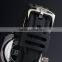 MR015 Brand New Mens man black face rubber band army military sport wrist watch