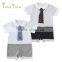 Japanese wholesale products high quality baby boys dress clothes coverall rompers with tie hot selling in japan