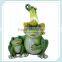 Cute frog resin solar garden light bird feeder