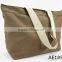 large capacity zippered shopping tote bag