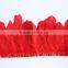 Red Goose Feather Trimming Ribbon Plumes For Dance Costumes