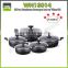 6pcs STONE marble cookware set pan set with detachable handle