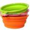 Food grade silicone pet bowl with collapsible