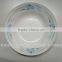 cheap white ceramic dinner plate with flower design / round ceramic porcelain flat plate