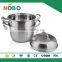 NOBO production stainless steel cooking steamer with capsule bottom