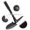 Camping portable multifunction folding small shovel with compass