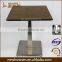cheap price restaurant furniture top metal table base durable dining table