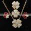 Best Selling Products In America Red Clover Necklace Sets For Women