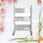 Best price trolley for books beauty library trolley and book carts metal book shelf china supplier