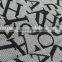 letters pattern on grey nylon Spandex print bengaline fabric