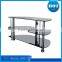 Samsung wrought iron glass and chrome motorized mobile exotic tv stands UK