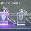 Engraved 3D Blank Laser Crystal/glass LED Keychain For wedding