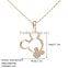 Cartoon Animal Designs Pendant 18k White/Yellow Gold Plated Austrian Crystal Rhinestone Alloy Chain Statement Necklace