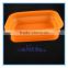 orange rectangular shape foldable eco friendly silicone box