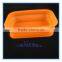 orange rectangular shape foldable eco friendly silicone box