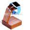 2015 High Quality Wood Charge Stand Carved With Cable Groove for Apple Watch Charging