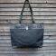 Custom high quality waxed canvas tote bag with leather handles unisex