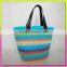 Promotion Wholesale Paper Straw And Beach With Woven Bag Pvc Handle Bag